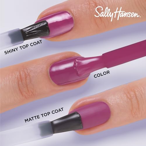 Sally Hansen Miracle Gel Salon Quality Nail Polish | Gel-Like Formula, Two-Step System, No UV Light Needed, Long Lasting | Shimmery | 888 Frosted Tips | Purple Nail Polish