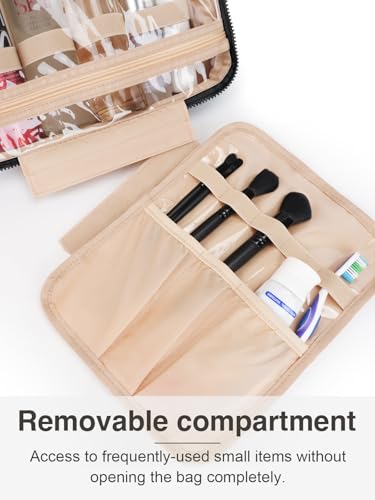 COOSKY Black Large Hanging Waterproof Toiletry Bag for Travel & Makeup