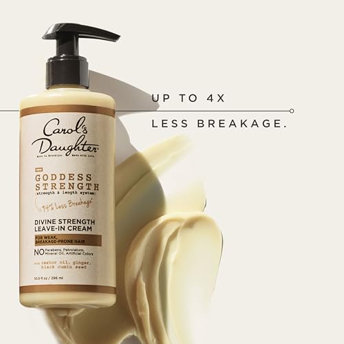 Leave-In Conditioner Cream for Curly Hair - Strengthening & Moisturizing - 10 Fl Oz Pack of 2 - Goddess Strength