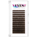VEYES INC Colored Lash Extensions 03 05 07 15 C/D Curl 8-16mm Mixed Length Tray, Premium Individual Silk Eyelashes, Professional Supplies for Lash Techs (Dark Latte Brown 0.05 CC 8-16mm)