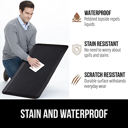 Antifatigue Kitchen Mat 70x24 Black Cushioned Foam Support Floor Mat