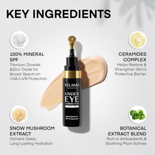 VELAMO ADVANCED Under Eye Corrector SPF 41 Fair 2Pcs Hydrating Anti-Aging Cream
