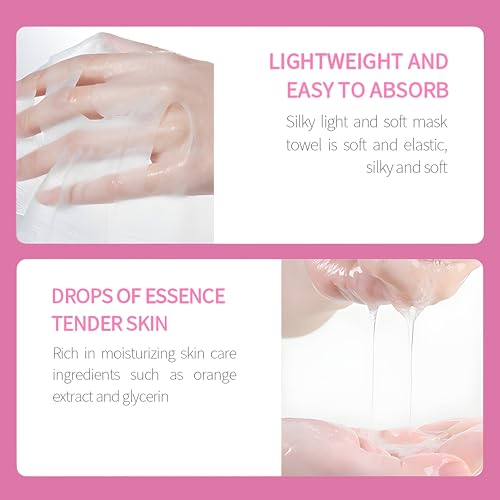 Pink Face Mask Set - 40 Assorted Skincare Sheet Masks for Hydration & Sensitive Skin