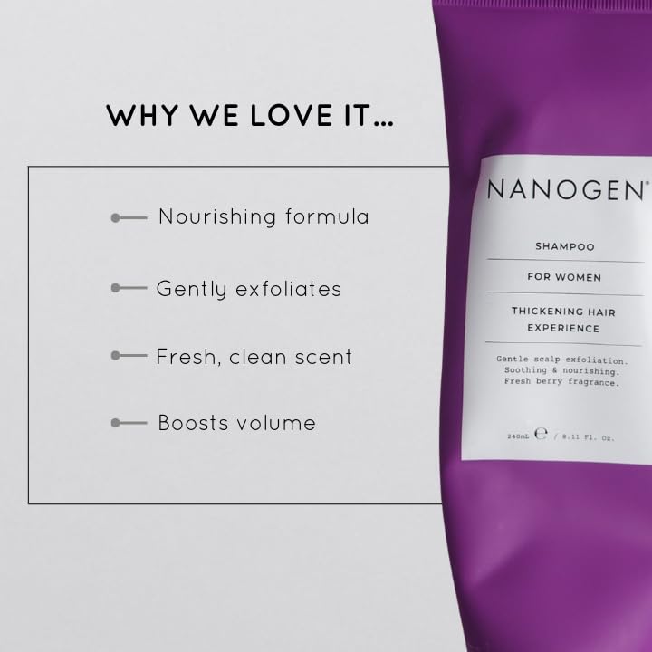 Nanogen Thickening Treatment Shampoo for Women - Instant Volume & Hair Growth Support