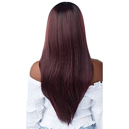 Outre EveryWear Synthetic HD Lace Front Wig - EVERY 5 1B Off Black - Pre-Plucked, Heat-Resistant Fiber