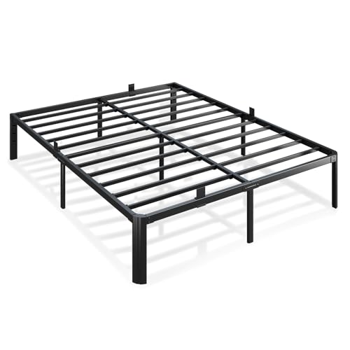 Full Size Metal Bed Frame with Storage - 14 Inch Heavy Duty Platform Bed