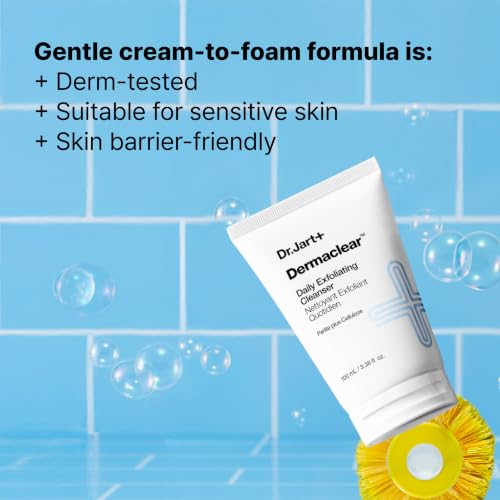 Dr.Jart+ Dermaclear Exfoliating Face Wash with BHA & Beta-Glucan, Oily Skin Care, 3.38 Fl Oz