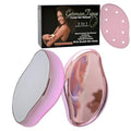 Crystal Hair Eraser,Natural Crystal Hair Remover,Reusable Painless Nano Glass Hair Removal Device Without Shaver,Gentle Crystal Epilator and Exfoliator for Soft Silky Skin(Light Pink)