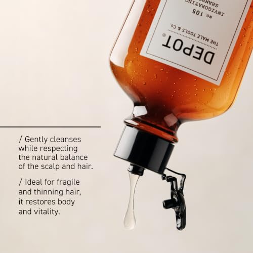 DEPOT No. 105 Invigorating Shampoo for Men | Refreshing Clean, 8.4 Fl