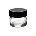 250 Pack 5ml Glass Concentrate Jars with Black Screw Top Lids - Essential Oil, Lip Balm, Makeup Containers