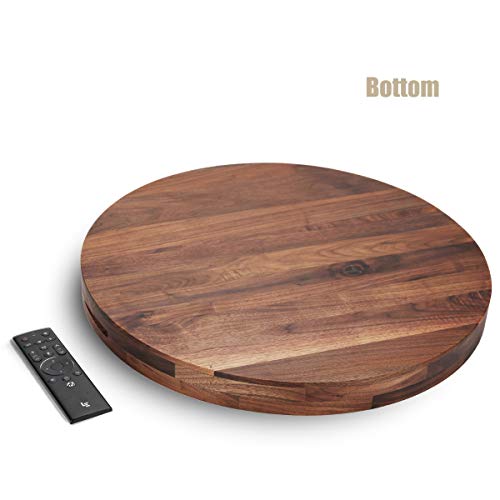 20-Inch Extra Large Black Walnut Wooden Ottoman Tray with Handles