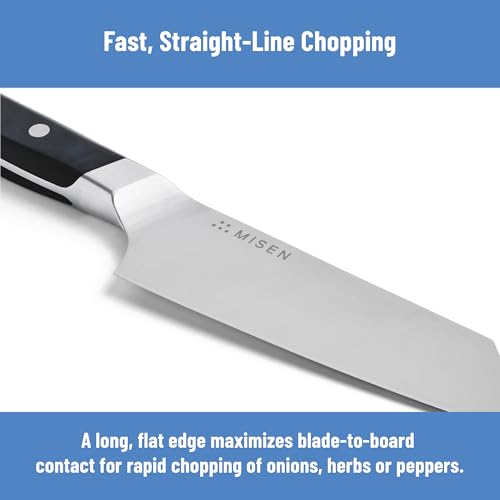 Misen 6-Inch Bunka Knife Black - High-Carbon Stainless Steel Kitchen Utility Knife