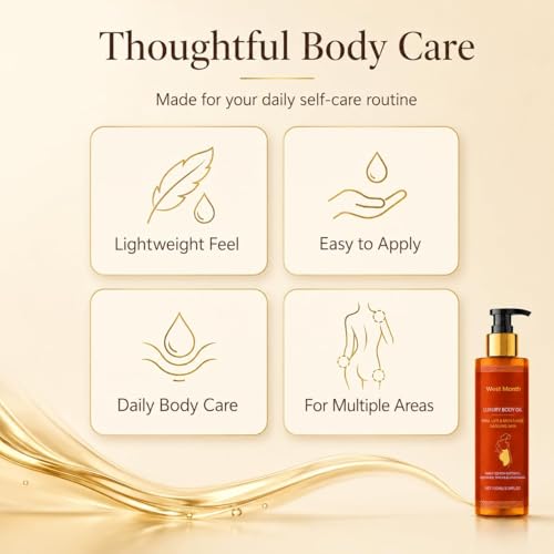 Body Firming Oil for Crepey Skin 2 Pack - Lightweight, Spa-Inspired Formula