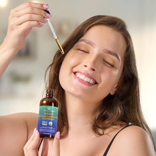 Queen of the Thrones Organic Golden Castor Oil 16.9 oz - Pure Skin & Hair Care