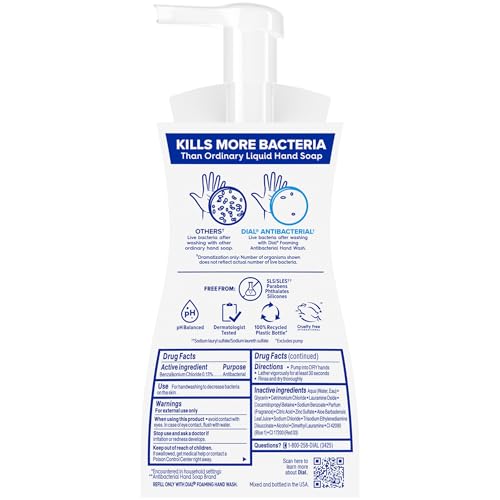 Antibacterial Foaming Hand Wash - White Tea Scent, 7.5 fl oz Pack of 6 - Dial
