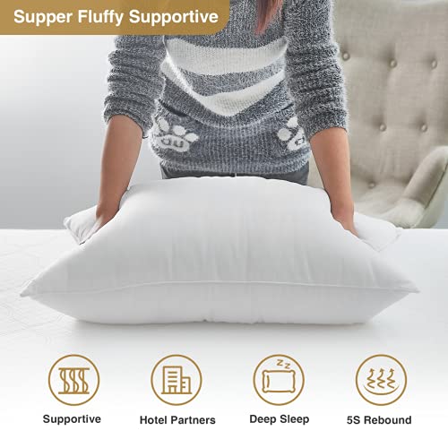 White King Bed Pillows Pack of 4 - Cooling Hotel Quality Down Alternative