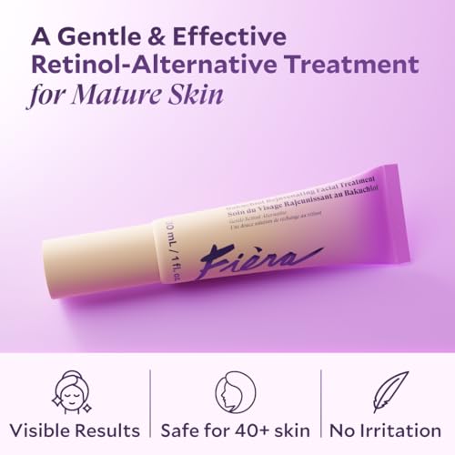 Fi?ra Bakuchiol Rejuvenating Facial Treatment - Retinol-Alternative for Mature Skin - Corrects and Delays Visible Signs of Aging - With Potent Antioxidants - 1 FL. OZ.