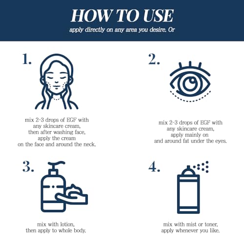 EGF Serum Epidermal Growth Factor 1.7 Fl. Oz. / 50ml / face serum cosmetic ingredients for skin serum korean egf growth factor egf ample after microneedling