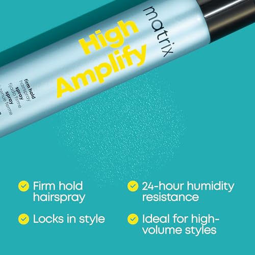 High Amplify Firm Hold Hairspray for Fine, Curly & Wavy Hair – 24H Volumizing Styling Spray
