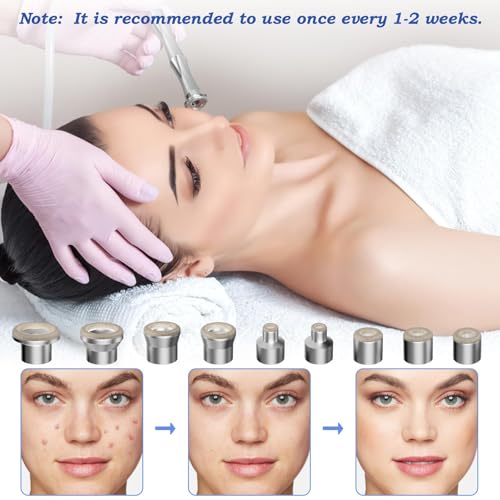 12 Tips Microdermabrasion Tips Set for Skin Rejuvenation - Diamond Dermabrasion Replacement Heads