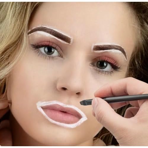 Mapping Paste, 20g/0.7oz Mapping Brow Paste for Eyebrow and Lips Measuring, Brow Contour Paste for PMU Microblading Supplies and Eyebrows Design Marking (Pink)