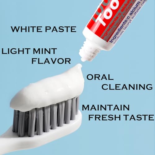 HAIFOTRVA 200 Pack Travel Size Mini Toothpaste Tubes - Extra Small 0.35oz, Mint Flavor