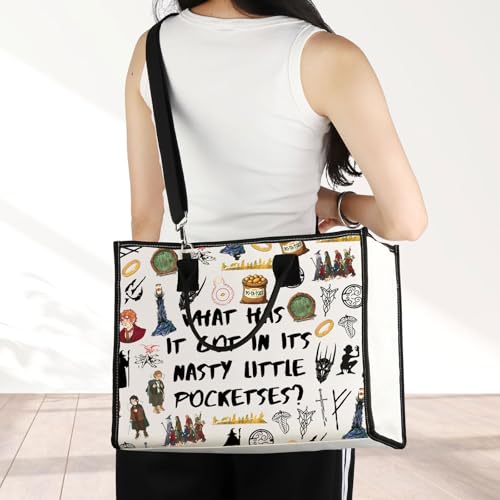 JNIAP Fantasy Movie Makeup Bag Fantasy Movie Gift What Has It Got In Its Nasty Little Pockets Gifts Fantasy Book Cosmetic Bag(WHAT HAS Tote)