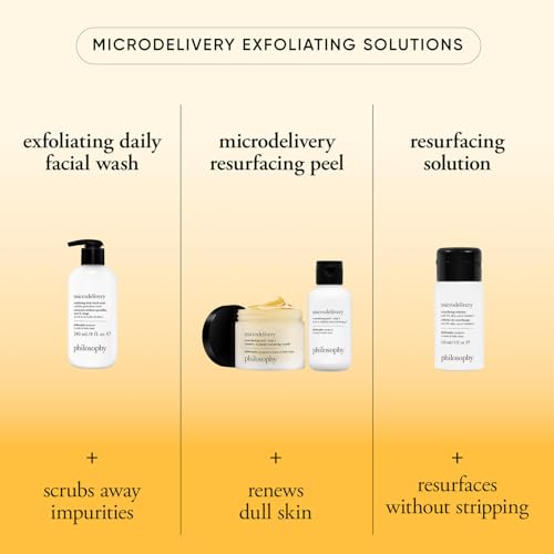 Philosophy Microdelivery Exfoliating Facial Wash 8.24 Fl Oz – Gentle Daily Cleanser with Fine Grain Desert Earth & Amino Acids