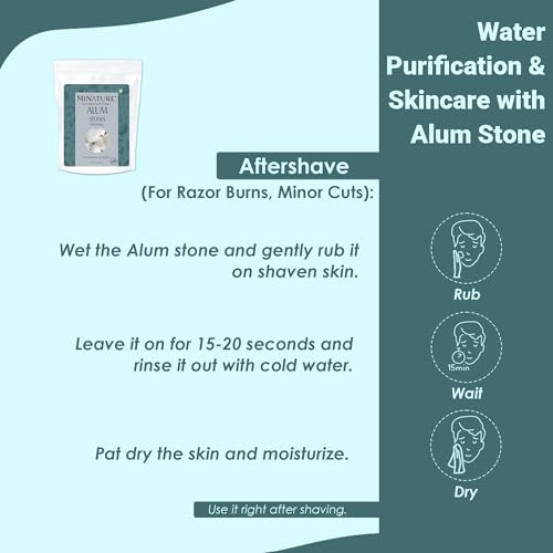 minature Potassium Alum Stone 250g |Phitkari Block| Pure Fitkari for Post Shave Care | Skin Care & Multiple Uses| Natural Deodorant