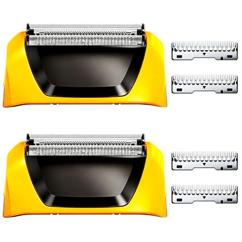 Audoc Yellow 2-Pack Replacement Foil Heads for Wahl 7061 Series Shavers - Water-Washable & Precision Trimmer