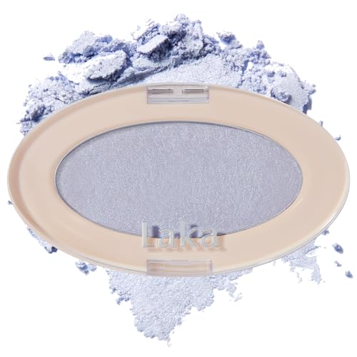 Laka Dream Beam Highlighter, 2.8g/0.09oz, Hydrating Powderwith Hyaluronic Acid & Chamomile for Radiant, Long-Lasting Glow, Glass Skin, K-Beauty (#03 Water Beam)