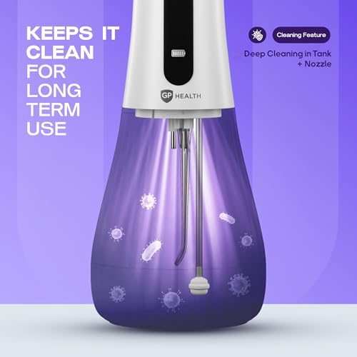 Cordless Water Flosser for Teeth & Gums, Rechargeable Oral Irrigator with LCD Display