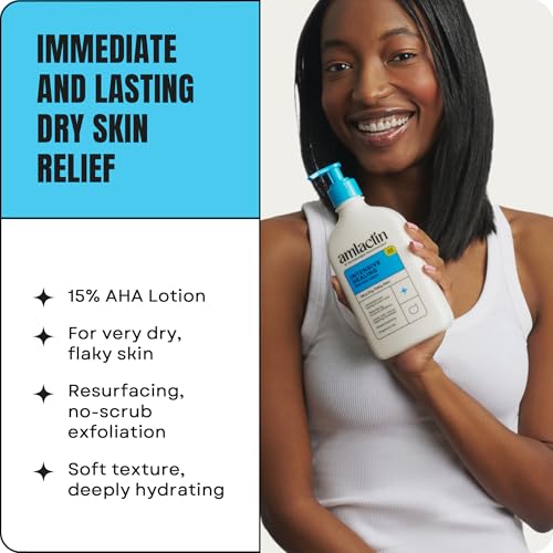 AmLactin Intensive Healing Body Lotion - Therapeutic Lotion for Extremely Dry Skin - No-Scrub Exfoliator with 15% Lactic Acid AHA and Ceramides, 7.9 oz (Pack of 2) (Packaging May Vary)
