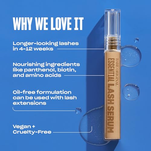 BABE ORIGINAL Lash Serum 1mL Starter Supply for Longer, Fuller Eyelashes & Brows