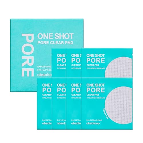 One Shot Pore Clear Pad with LHA, Tea Tree Leaf Water, Pine Extract - Portable Pore Care Toner Pad for Exfoliation, 7-Sheet Pack