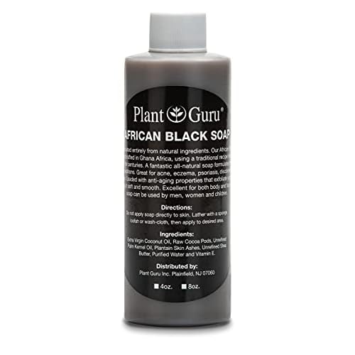 African Black Soap Liquid 4 oz. 100% Raw Pure Natural From Ghana. Acne Treatment, Aids Against Eczema & Psoriasis, Dry Skin, Scars and Dark Spots. Great For Pimples, Blackhead, Face & Body Wash
