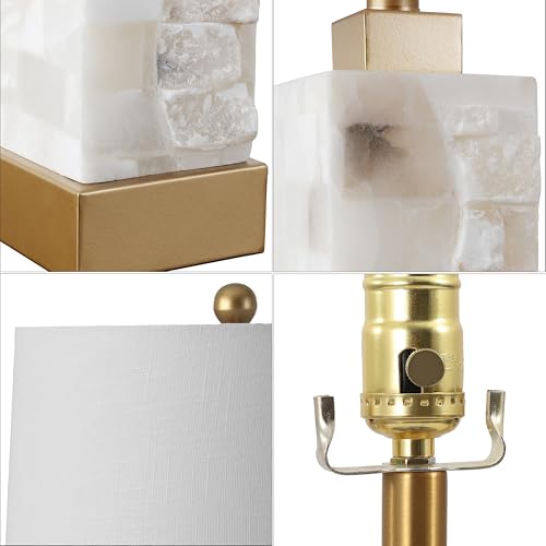 Jonathan Y Eloise 2-Light Alabaster Table Lamp 23