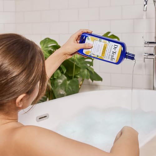 Dr Teal's Foaming Bath with Epsom Salt & Prebiotic Lemon Balm - Bathwater Additive (Pack of 4)