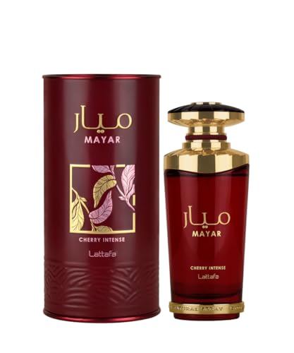 Lattafa Mayar Cherry Intense Unisex Eau de Parfum Spray 3.4 Fl Oz - Long Lasting Fragrance
