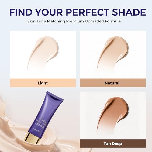 Tattoo Cover Up Makeup Waterproof, Body Coverage Perfector Tattoos Scars Blemishes Spots with 24Hr Long Lasting, Full Coverage Sweatproof Transfer Resistant Concealer for Face Body 2.5 oz, 03 Tan Deep