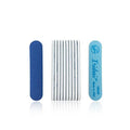 Iridesi Professional Mini Blue Finger Nail Files 120/240 Washable Emery Boards 3-1/2 Inches Long Fingernail Files Per Pack (100)