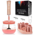 Electric Makeup Brush Cleaner Dryer Machine - Fast Spin & Dry - Gold-Peach