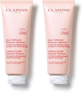 Clarins Soothing Gentle Foaming Face Cleanser Set - 4.2 Oz Pack of 2 for Sensitive Skin
