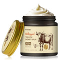 Whipped Beef Tallow and Manuka Honey Balm, Beef Tallow for Face, Unscented Skin Care for Dry and Sensitive Skin, Natural Tallow Balm for Hydration and Nourishment, 4 fl.oz