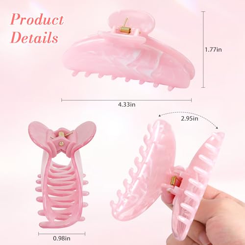 Large 16 Pack Non-Slip Hair Claw Clips for Women - Durable & Colorful Hair Accessories