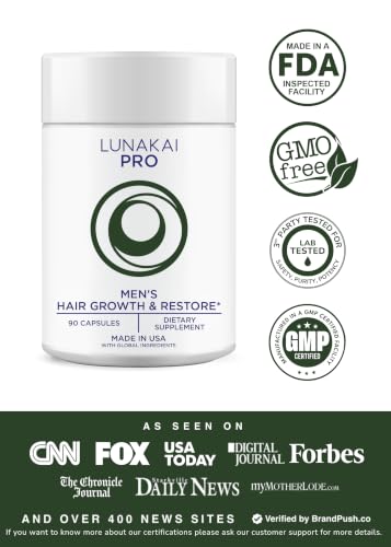 Hair Vitamins for Men - Supports Hair Growth & Thinning Hair - 90 Capsules