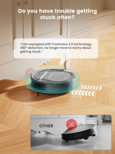 Robot Vacuum Cleaner with WiFi App Alexa Control 4000Pa Suction Slim Design