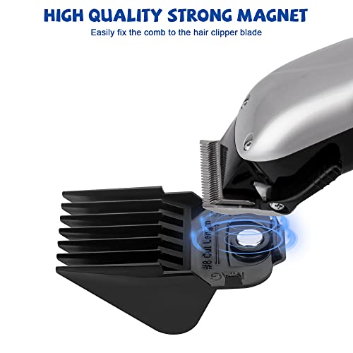 Magnetic Clipper Guards Comb for Andis Master Clippers - Black - 10 Sizes