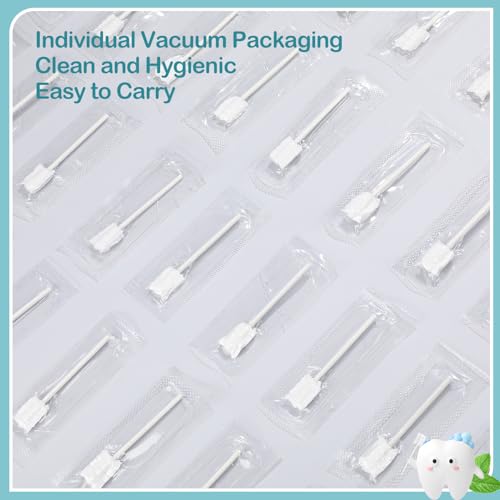 Baby Oral Tongue Cleaner with Finger Toothbrush Set - Blue, 200 pcs