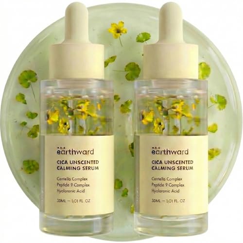 Centella Serum with 494,700 ppm Centella Asiatica, Unscented Soothing Ampoule for Acne-Prone & Sensitive Skin, Redness Relief, Hyaluron/Niacinamide, Korean Skincare, 60ml/2.02 fl oz (2PCS)